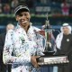 Venus Williams of the US holds the trophy after winning the final match against Alize Cornet of France for the Dubai Duty Free Tennis WTA Championships in Dubai, United Arab Emirates, 22 February 2014 - EFE Venus Williams of the US holds the trophy after winning the final match against Alize Cornet of France for the Dubai Duty Free Tennis WTA Championships in Dubai, United Arab Emirates, 22 February 2014 - EFE