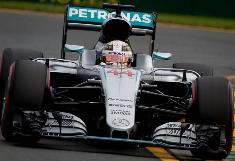 Lewis Hamilton of Mercedes AMG GP in action