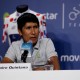 El ciclista colombiano Nairo Quintana habla durante una rueda de prensa El ciclista colombiano Nairo Quintana habla durante una rueda de prensa