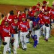 Jugadores de los Indios de Mayagüez de Puerto Rico celebran su victoria Jugadores de los Indios de Mayagüez de Puerto Rico celebran su victoria