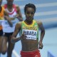 La atleta etíope Genzebe Dibaba La atleta etíope Genzebe Dibaba (c) participa en la ronda clasificatoria de la prueba femenina de 3.000 metros de los Mundiales de atletismo en pista cubierta disputados en el estadio Ergo Arena de Sopot (Polonia) el, viernes 7 de marzo de 2014. EFE/Adam Warzawa
